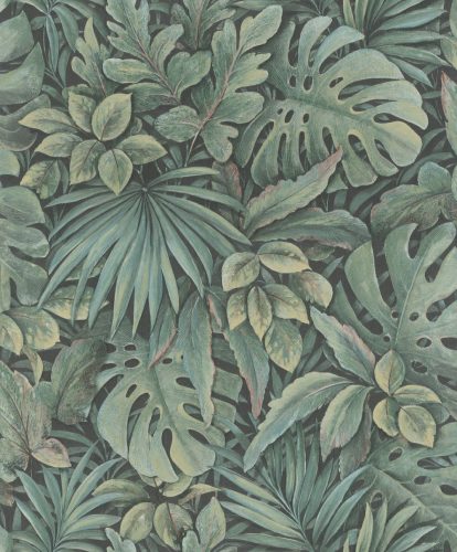 Levél mintázatú, zöld színű vlies tapéta - Botanic kollekció 33304