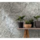 Levél mintázatú,drapp, fehér színű vlies tapéta - Botanic kollekció 33306