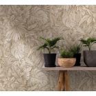 Levél mintázatú,drapp, bézs színű vlies tapéta - Botanic kollekció 33307