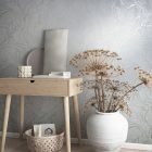 Gyöngyfehér színű beton mintázatú vlies-vinyl tapéta márvány törésekkel - City Glow kollekció 34251