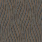 Fekete-bronz színű hullámos mintázatú vlies-vinyl tapéta - City Glow kollekció 34263