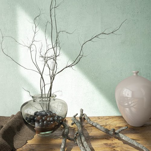 Zöld színű beton mintázatú vlies-vinyl tapéta - City Glow kollekció 34266