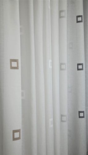 Erfurt - fehér-ezüst-szürke függöny