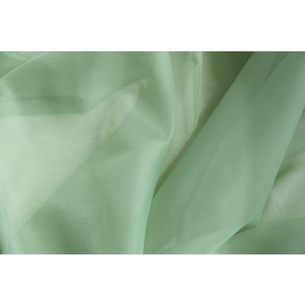 11101 - Egyszínű fényáteresztő páfrányzöld színű voile függöny