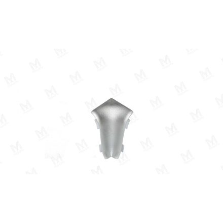 ASPRO 2015-54Z PADLÓSZEGÉLY BELSŐ SAROKELEM PVC, EZÜST SZÍNBEN